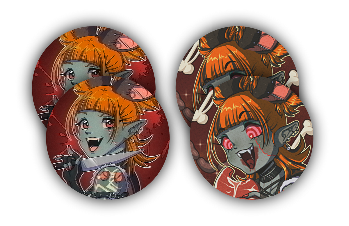 NonbiteyZombie Rat Girl Coaster Set