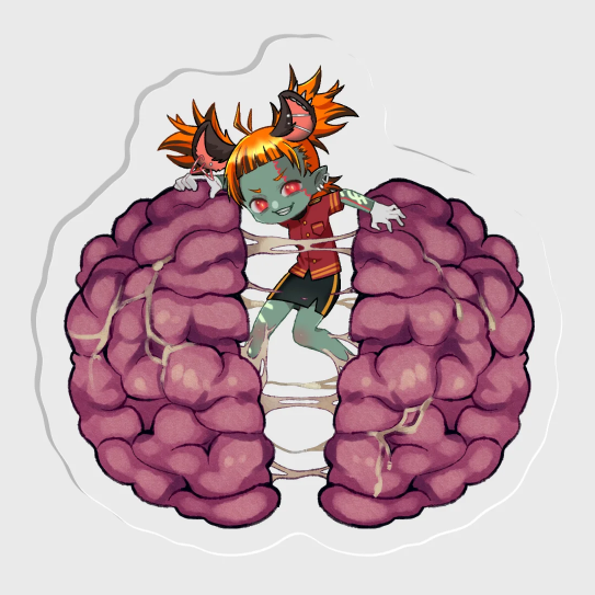 NonbiteyZombie Brain Pin