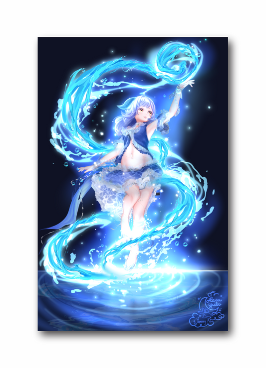 HydratedWaifu Water Swirl Poster