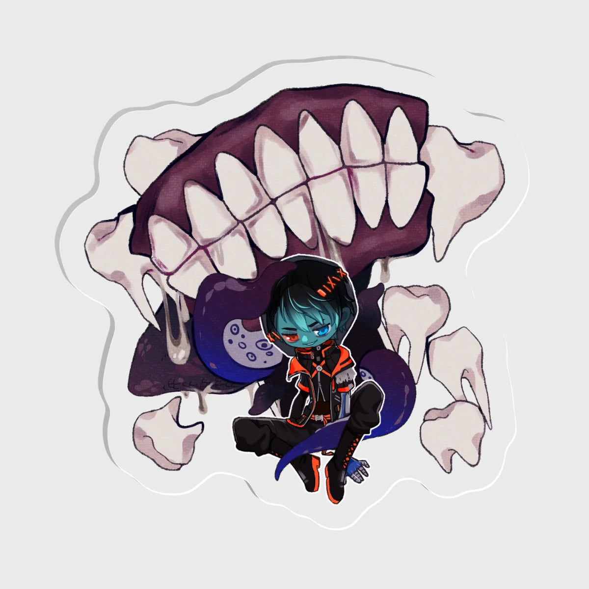 NonbiteyZombie Teeth Pin